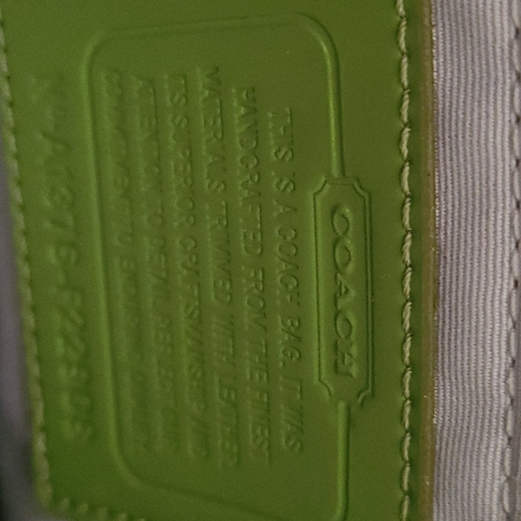 Coach Purse, medium, green/ blue/ cream - Picture 7 of 9